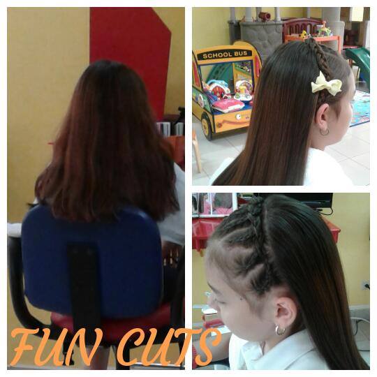 niñas de pelo largo con su peinado hecho en fun cuts Nicaragua